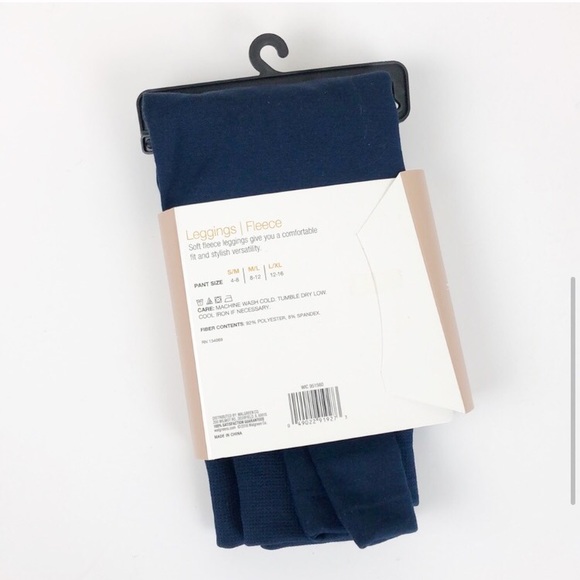 NEW West Loop navy fleece leggings - Picture 3 of 5